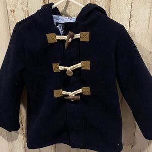 Wendy Bellissimo Dark Blue Kids Pea Coat with Toggle Closures